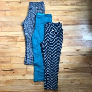 Nike DriFit Legend Crop Tights (Bundle of 3)